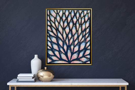 The Path to Intuition - 16x20in Mixed Media; Sand, Acrylic & Resin on Canvas Framed