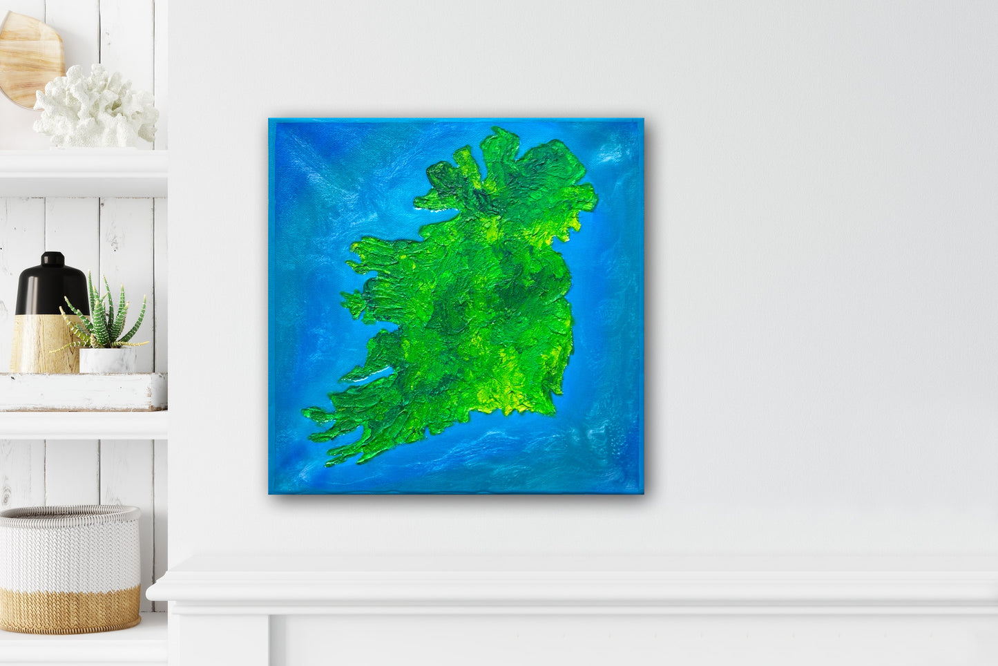 IRELAND 🇮🇪 - 12x12in Acrylic & Resin on Canvas