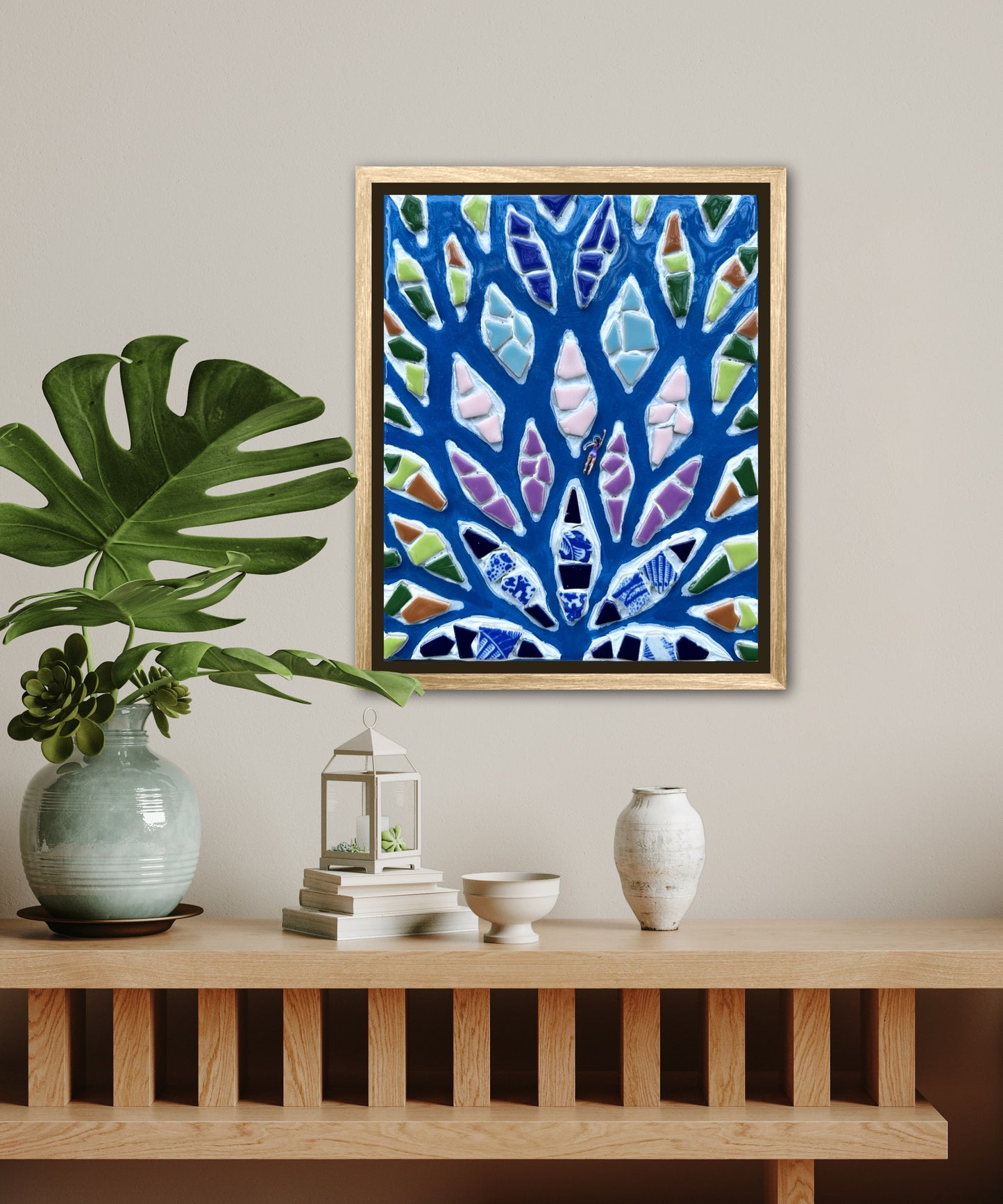 The Path to Purpose - 8x10 Mixed Media; Sand, Acrylic & Resin on Canvas Framed