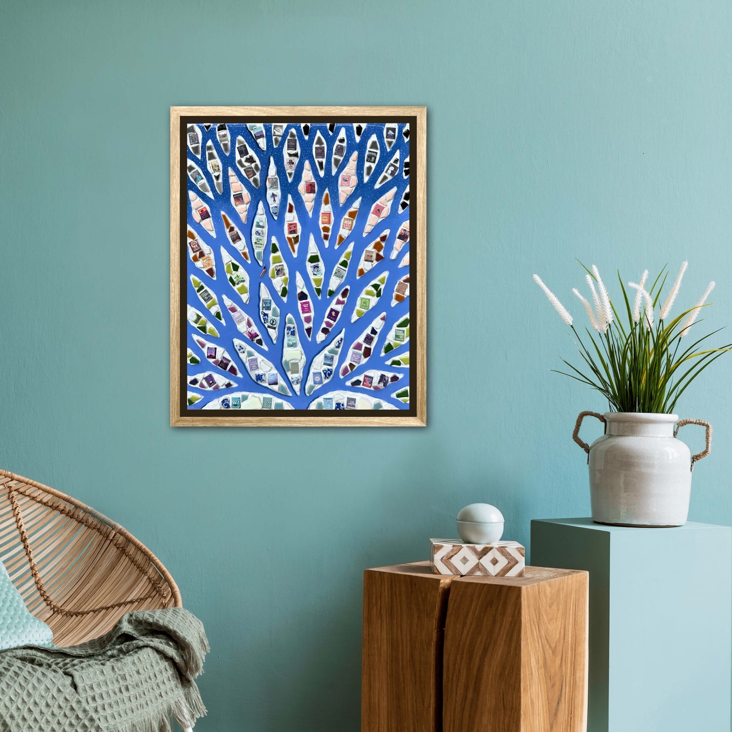 The Path to Knowledge - 16x20in Mixed Media; Sand, Acrylic & Resin on Canvas Framed