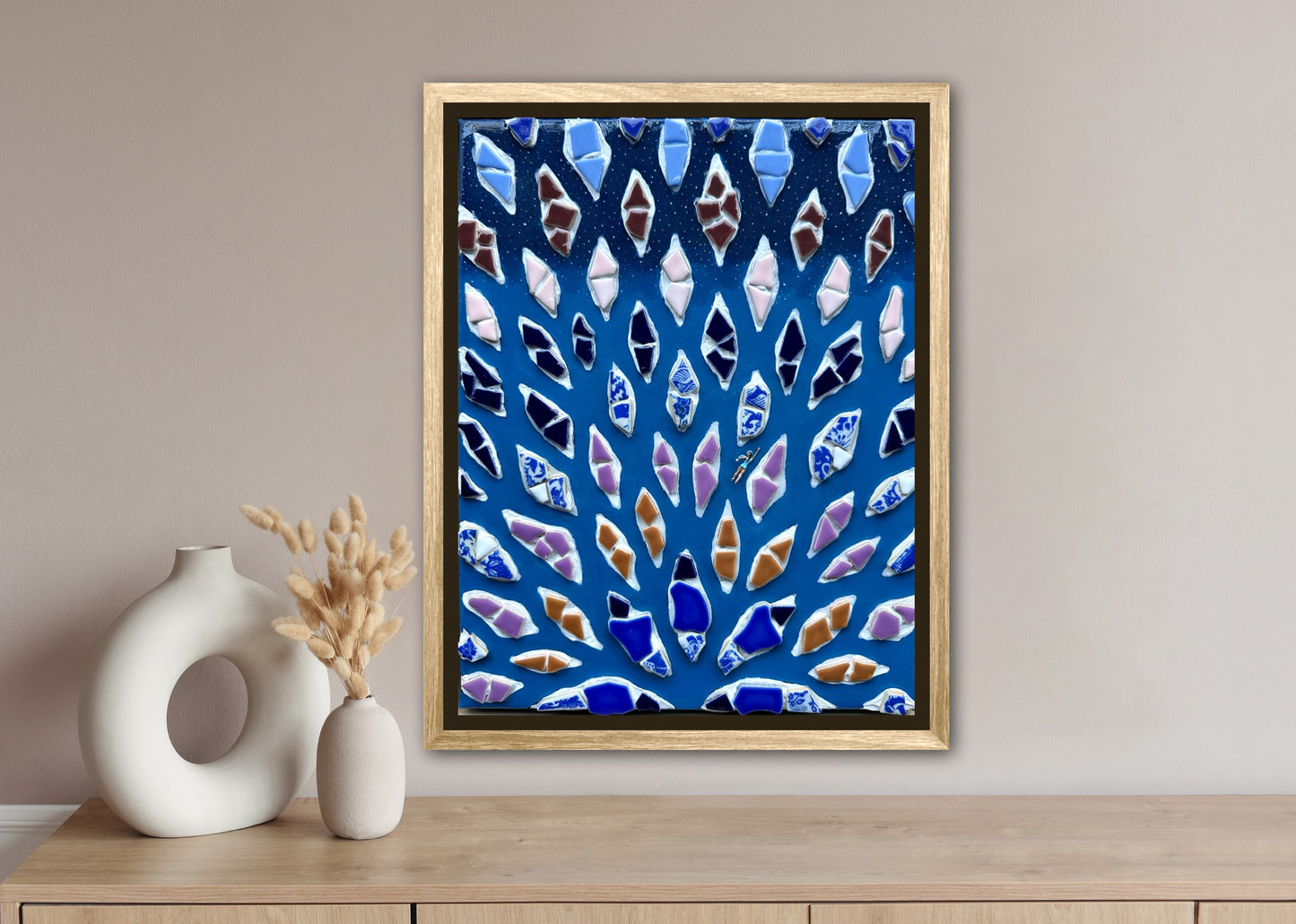 The Path to Wisdom - 11x14 Mixed Media; Sand, Acrylic & Resin on Canvas Framed