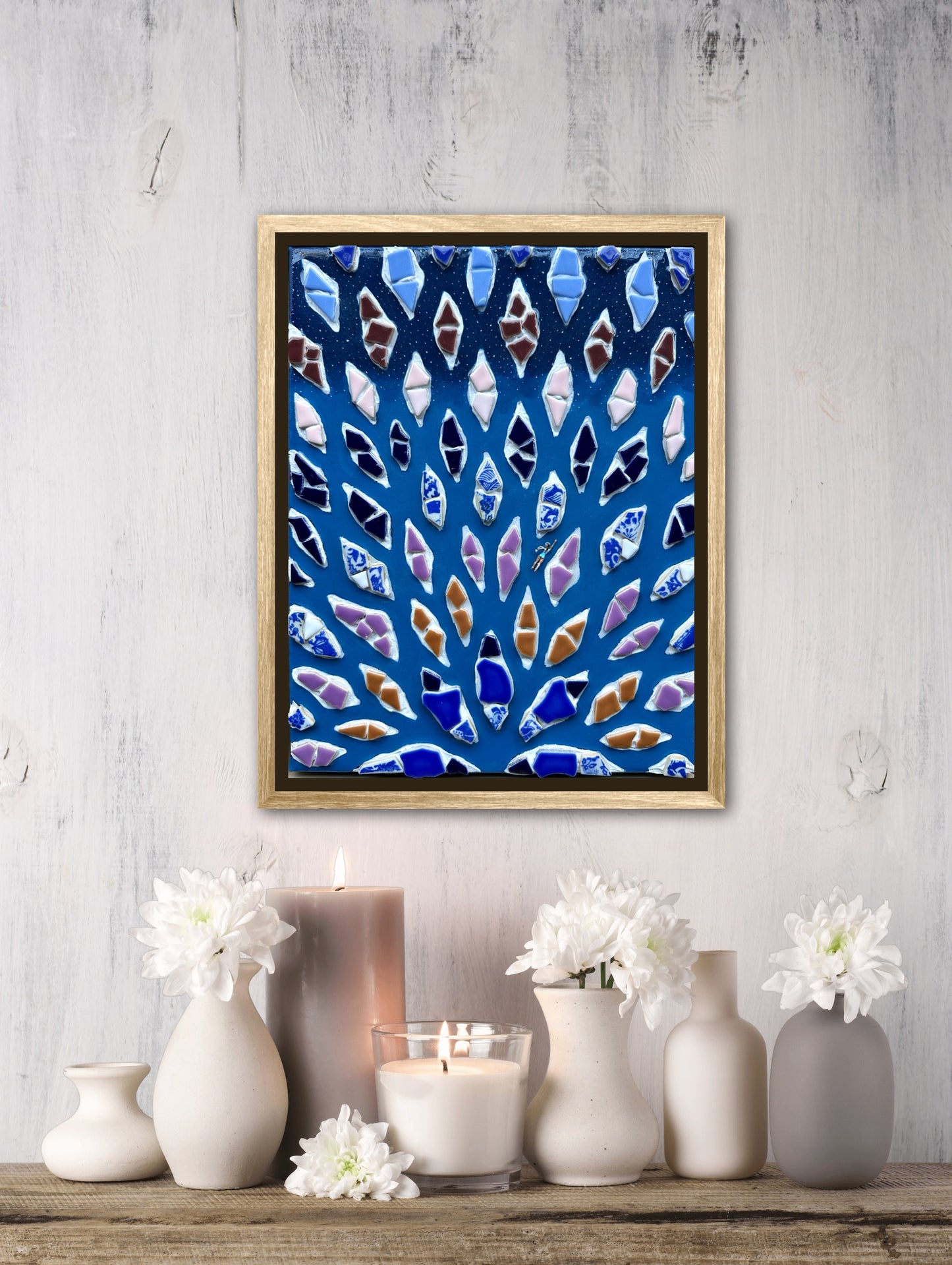 The Path to Wisdom - 11x14 Mixed Media; Sand, Acrylic & Resin on Canvas Framed