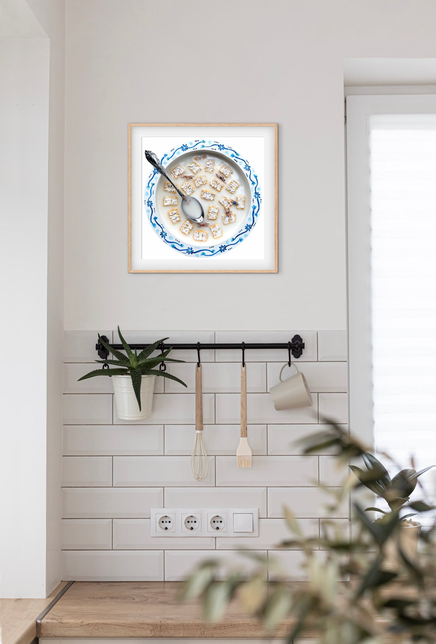Saturday Mornings: Frosted Mini Wheats Print - 10x10in Glicée Fine Art Print