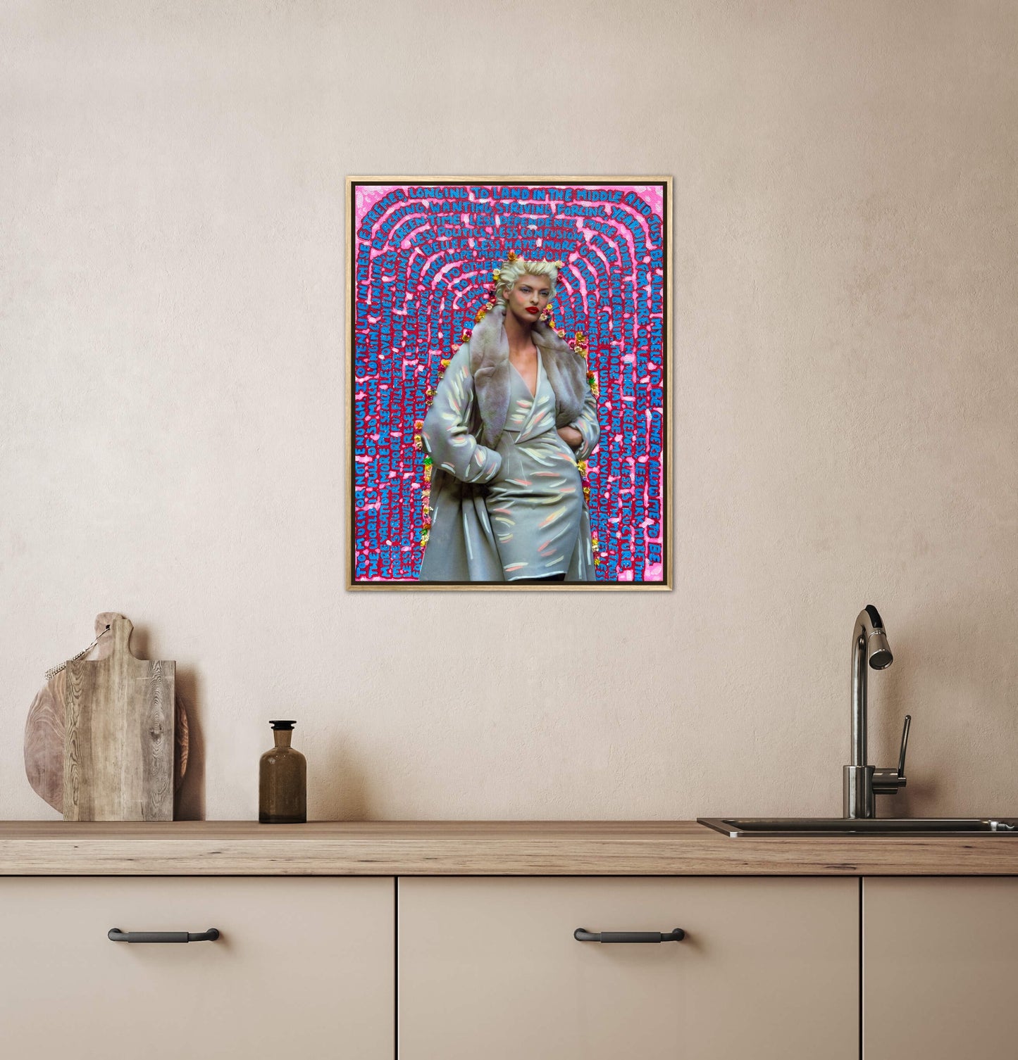 Vogue Reflections: “Just Be” Original Art 11x14in Framed