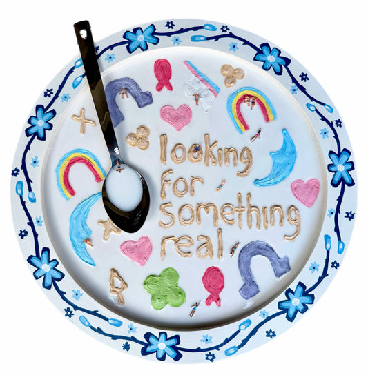 Lucky Charms: Looking for Something Real - 20x20in Mixed Media