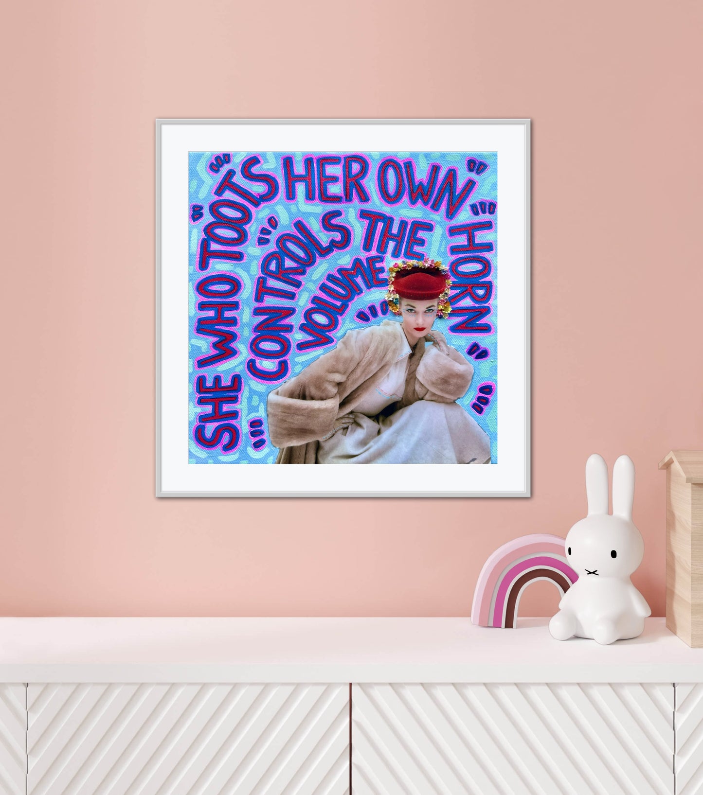 Vogue Reflections: She Who Toots Her Own Horn - 10x10in Glicée Fine Art Print