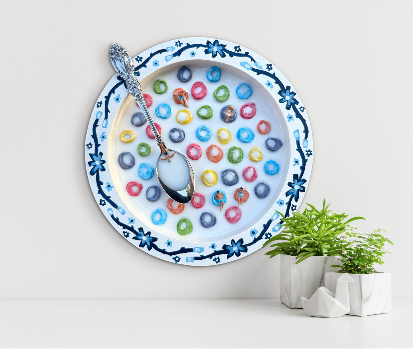 Fruit Loops: Saturday Mornings Cereal Collection - 8x8in Mixed Media
