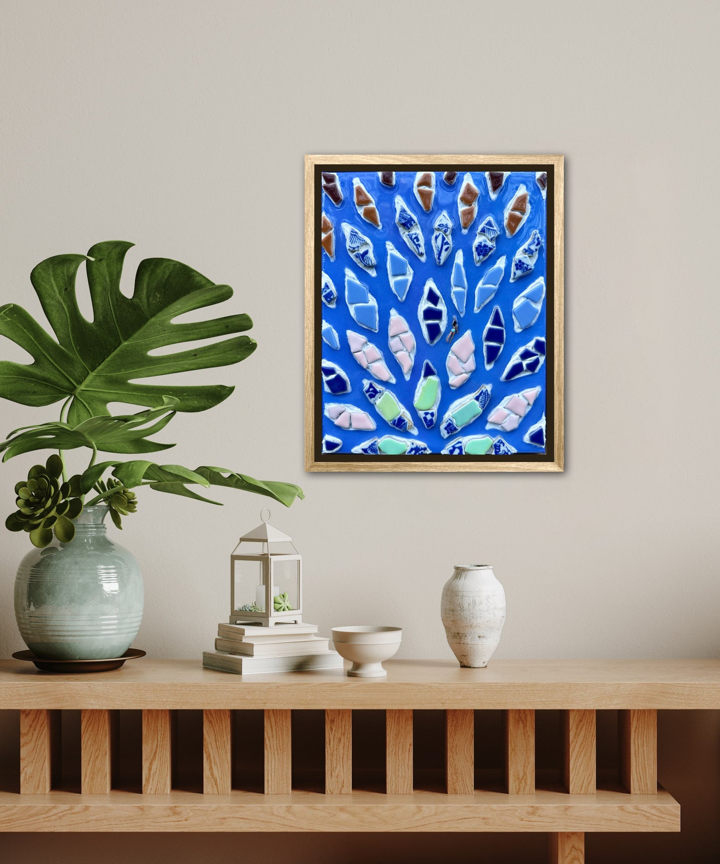 The Path to Peace - 8x10 Mixed Media; Sand, Acrylic & Resin on Canvas Framed