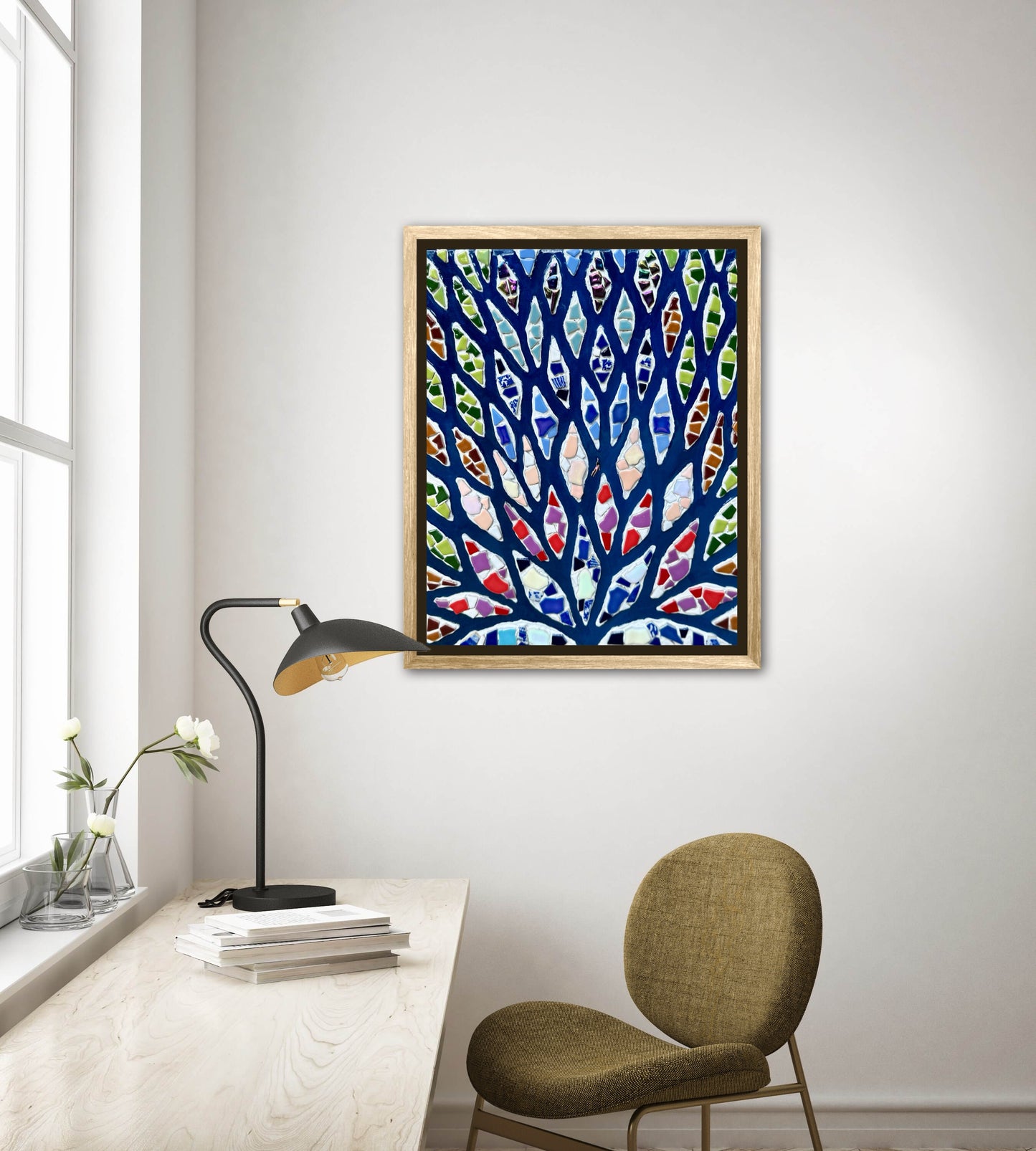 The Path to Wholeness - 16x20in Mixed Media; Sand, Acrylic & Resin on Canvas Framed