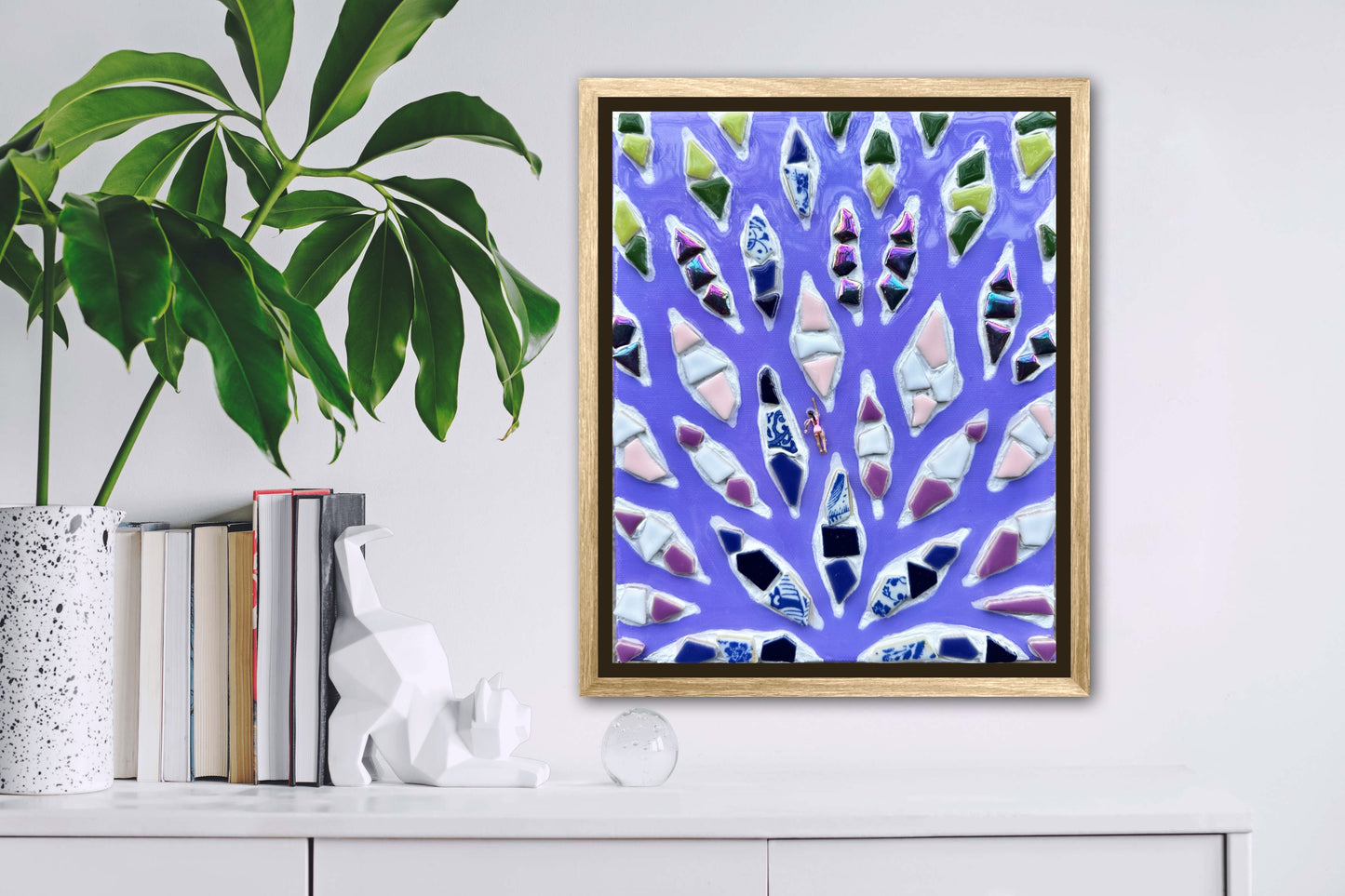 The Path to Fulfillment - 8x10 Mixed Media; Sand, Acrylic & Resin on Canvas Framed