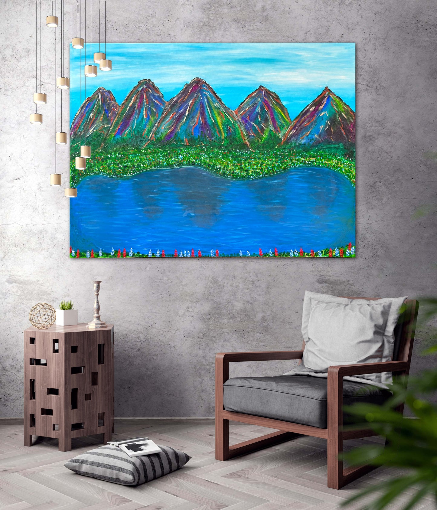 Mountains - 36x48in Acrylic on Canvas