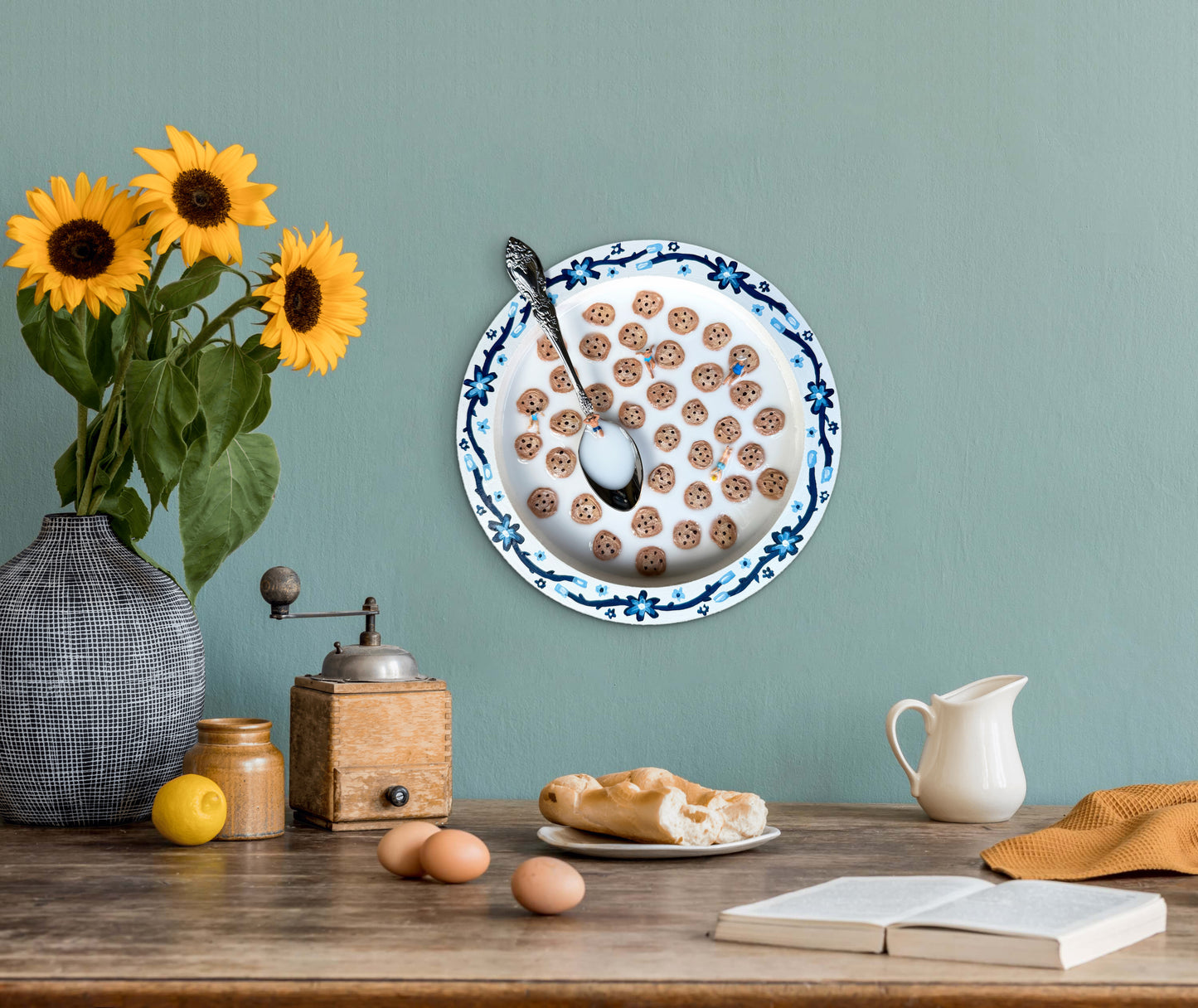 Cookie Crisp: Saturday Mornings Cereal Collection - 8x8in Mixed Media