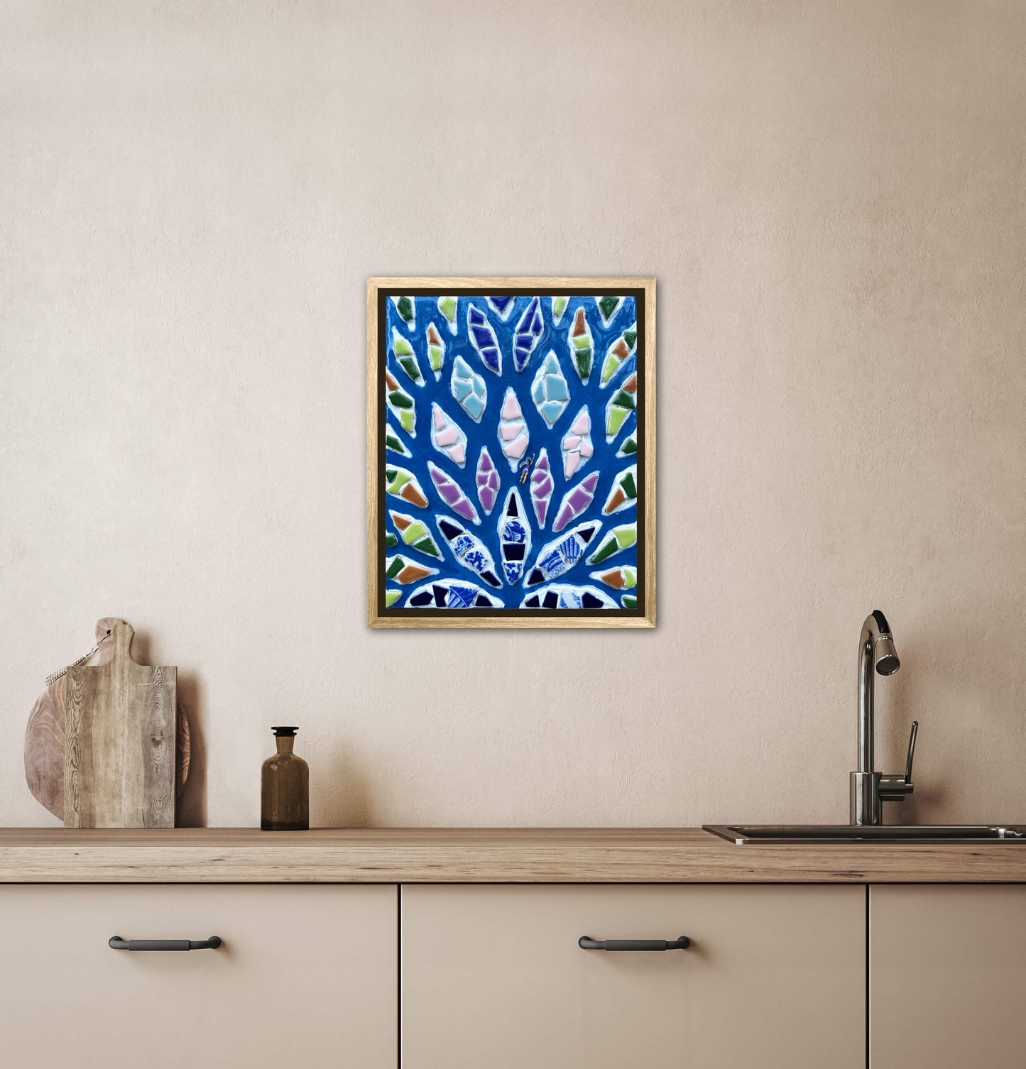 The Path to Purpose - 8x10 Mixed Media; Sand, Acrylic & Resin on Canvas Framed