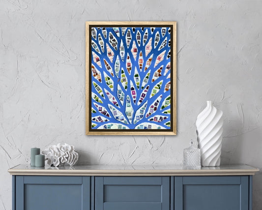 The Path to Knowledge - 16x20in Mixed Media; Sand, Acrylic & Resin on Canvas Framed