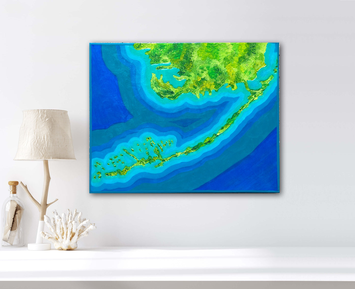 FLORIDA KEYS - 16x20 in Acrylic & Resin on Canvas