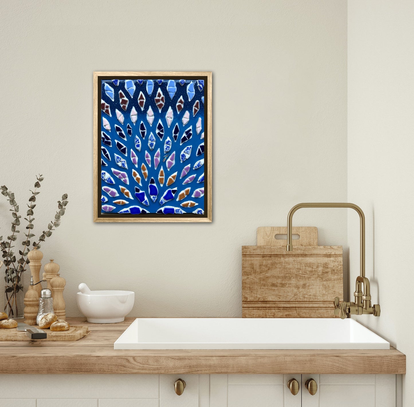 The Path to Wisdom - 11x14 Mixed Media; Sand, Acrylic & Resin on Canvas Framed