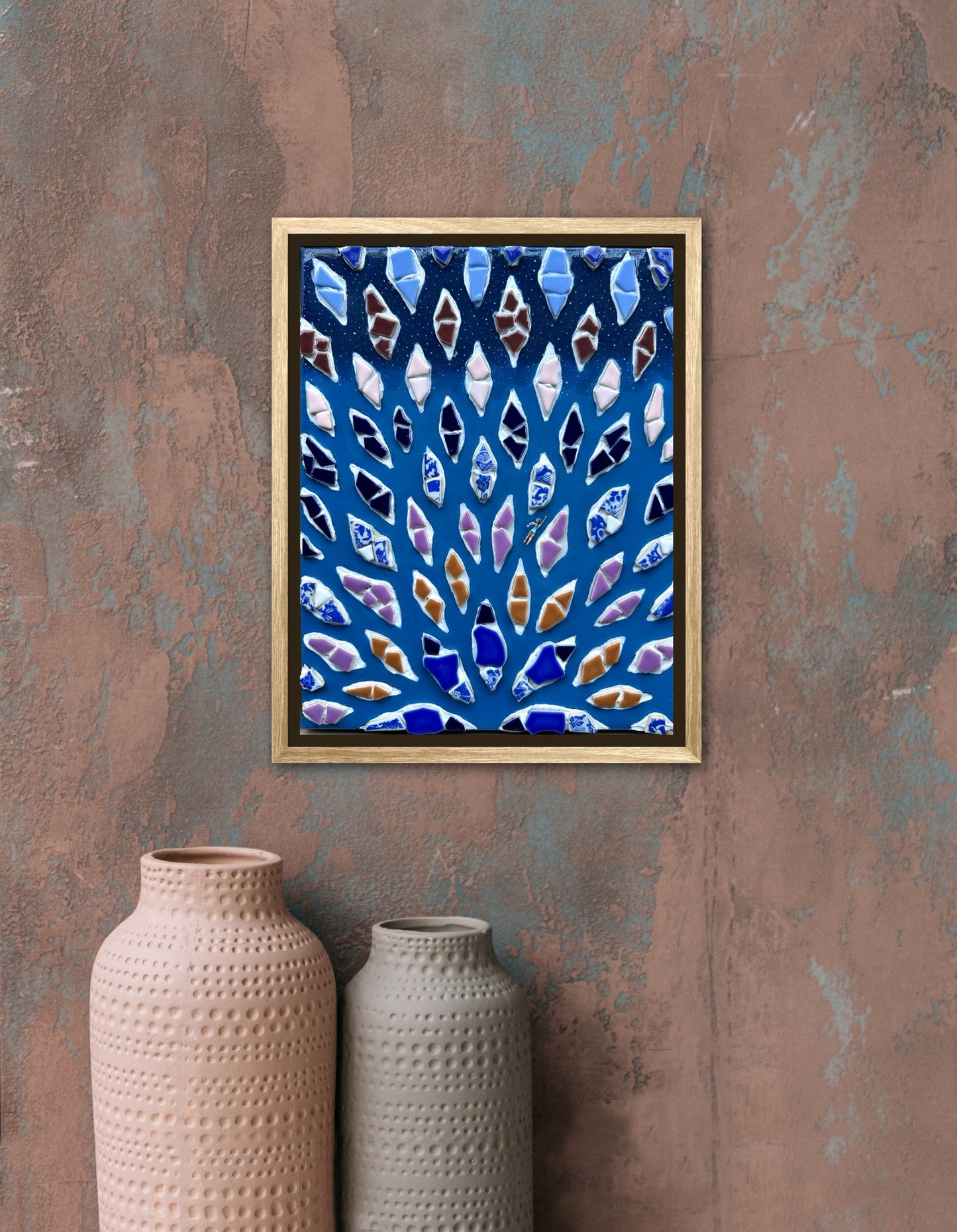 The Path to Wisdom - 11x14 Mixed Media; Sand, Acrylic & Resin on Canvas Framed