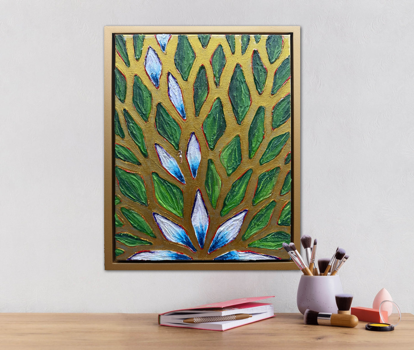 The Path to Success - 11x14 Mixed Media; Sand, Acrylic & Resin on Canvas Framed