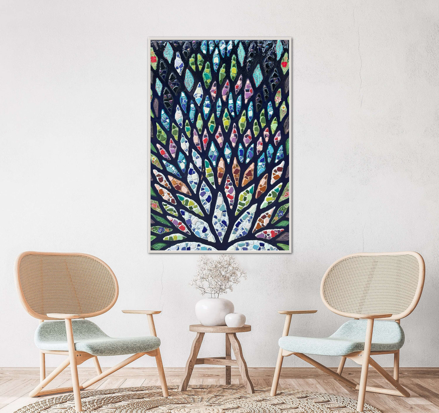 The Path to Wholeness - 24x36in Mixed Media; Sand, Acrylic & Resin on Canvas Framed