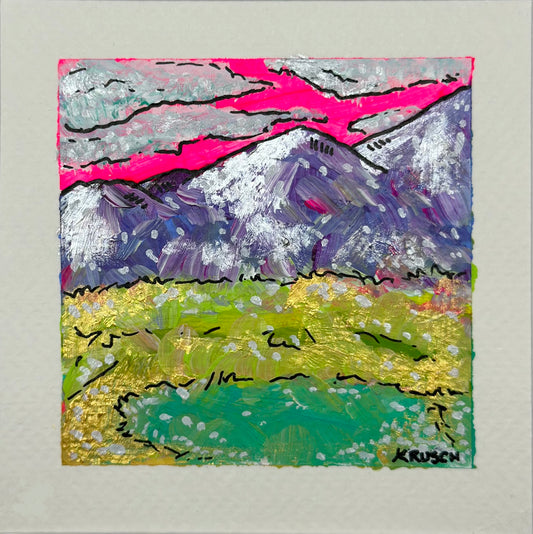 Untouched - 4x4 acrylic mini painting in 8x8 frame