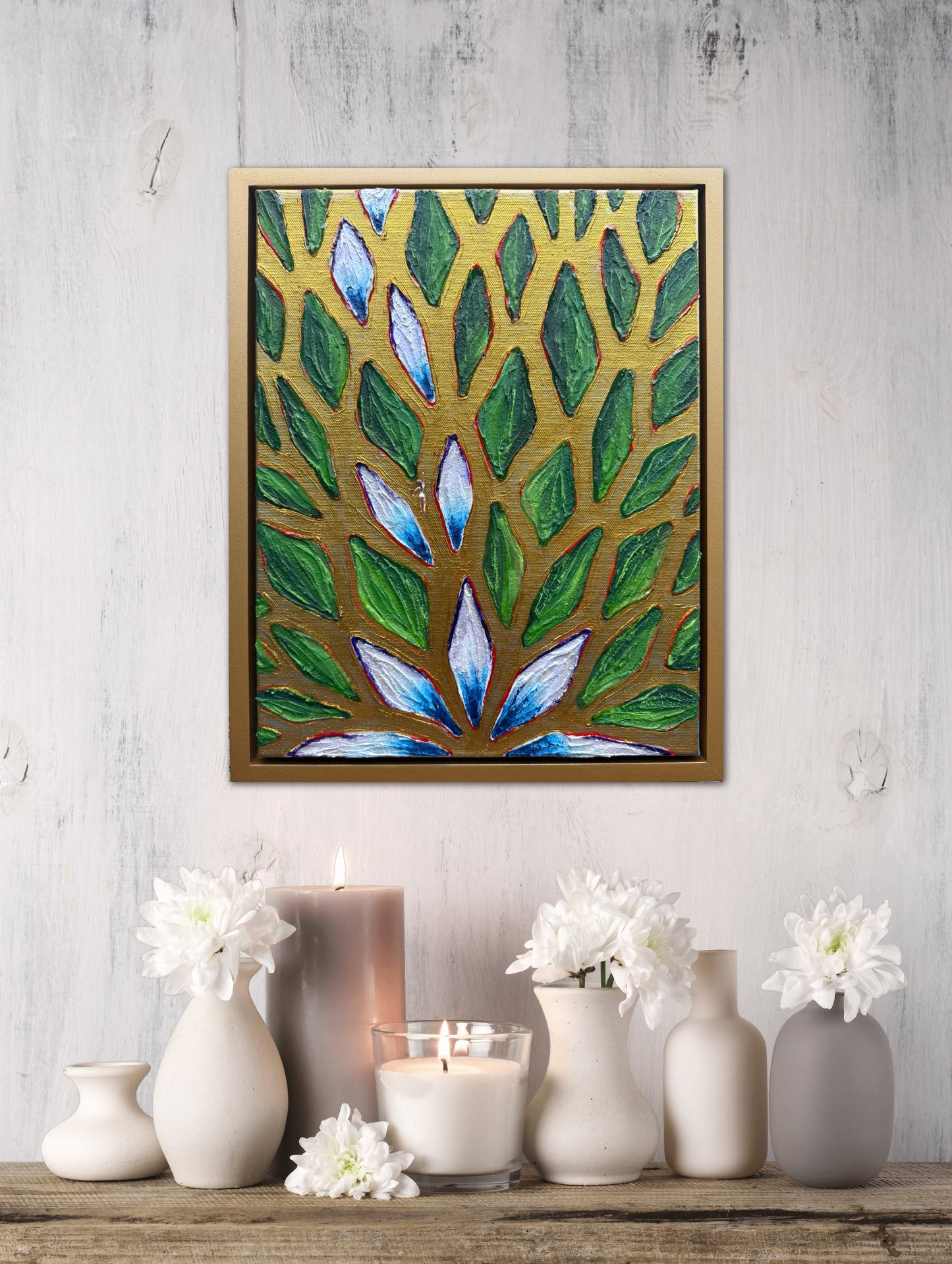 The Path to Success - 11x14 Mixed Media; Sand, Acrylic & Resin on Canvas Framed