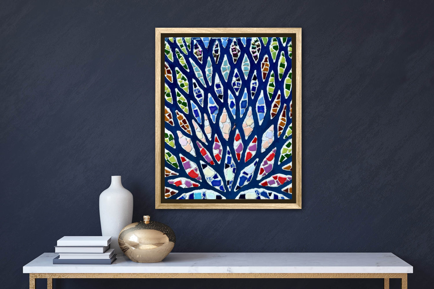 The Path to Wholeness - 16x20in Mixed Media; Sand, Acrylic & Resin on Canvas Framed