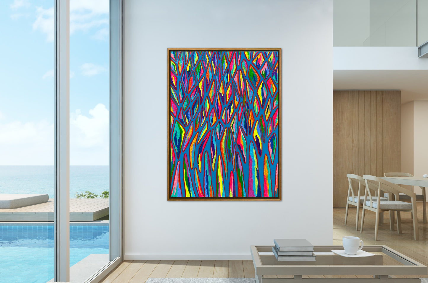 The Path to Rio - 36x48in Mixed Media; Sand, Acrylic & Resin on Canvas