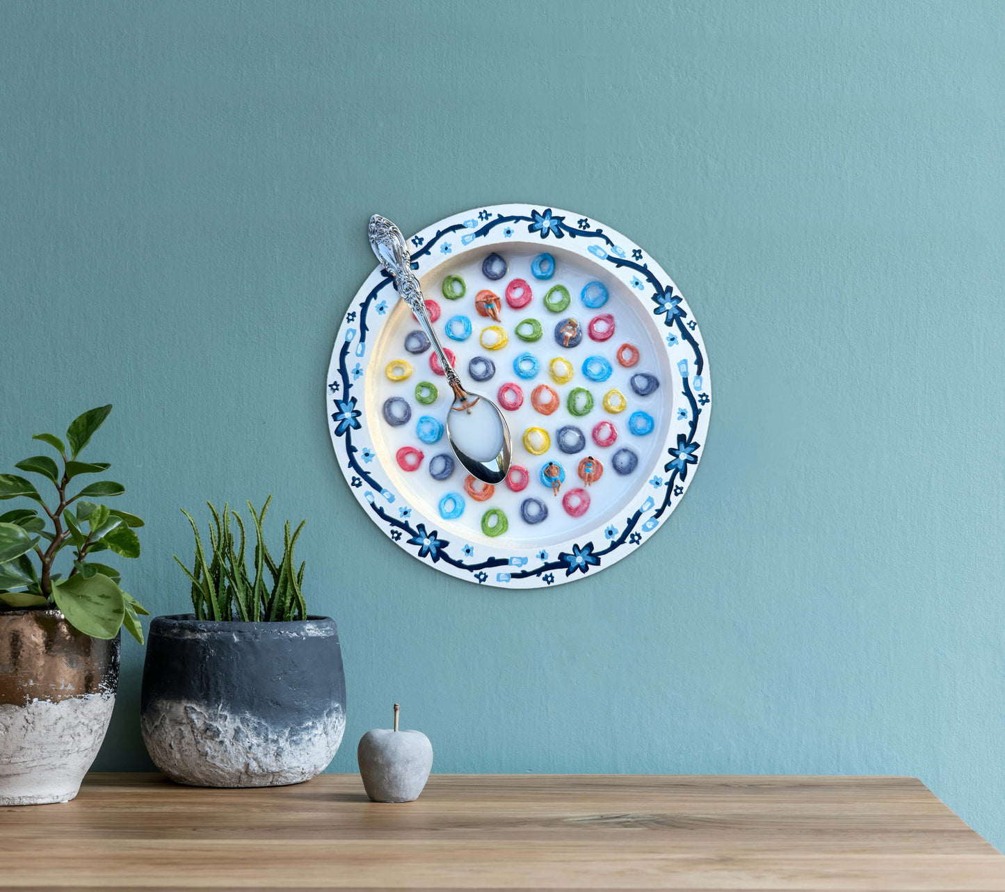 Fruit Loops: Saturday Mornings Cereal Collection - 8x8in Mixed Media