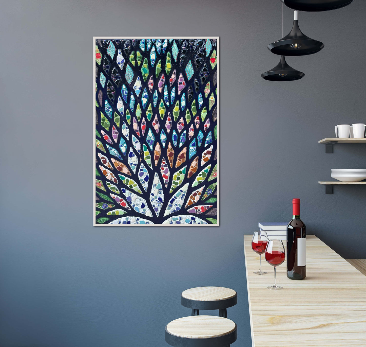 The Path to Wholeness - 24x36in Mixed Media; Sand, Acrylic & Resin on Canvas Framed