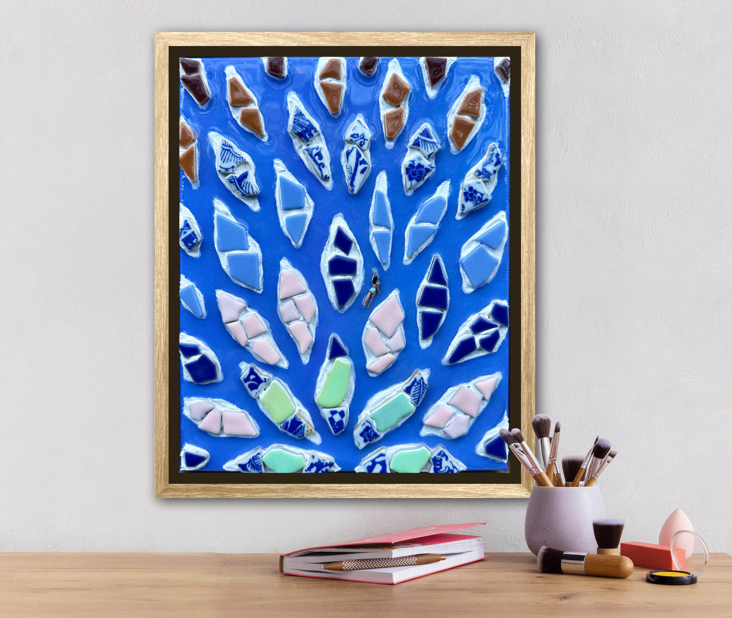 The Path to Peace - 8x10 Mixed Media; Sand, Acrylic & Resin on Canvas Framed