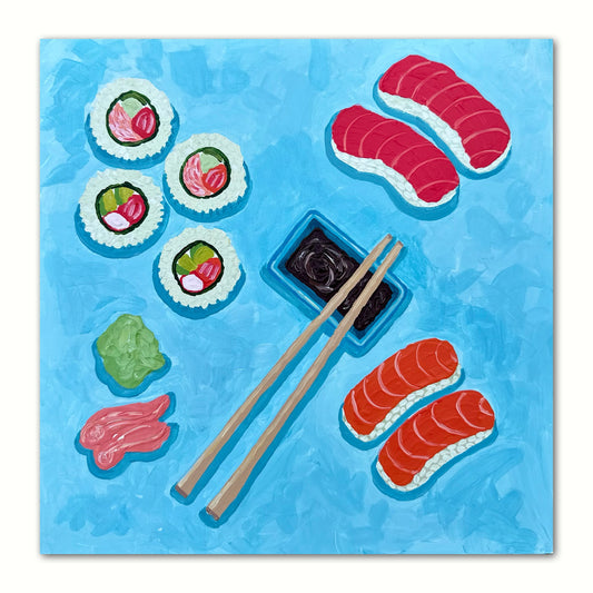 Little Luxuries Collection: You Had Me At Sushi! 🍣 - 12x12in Original Art