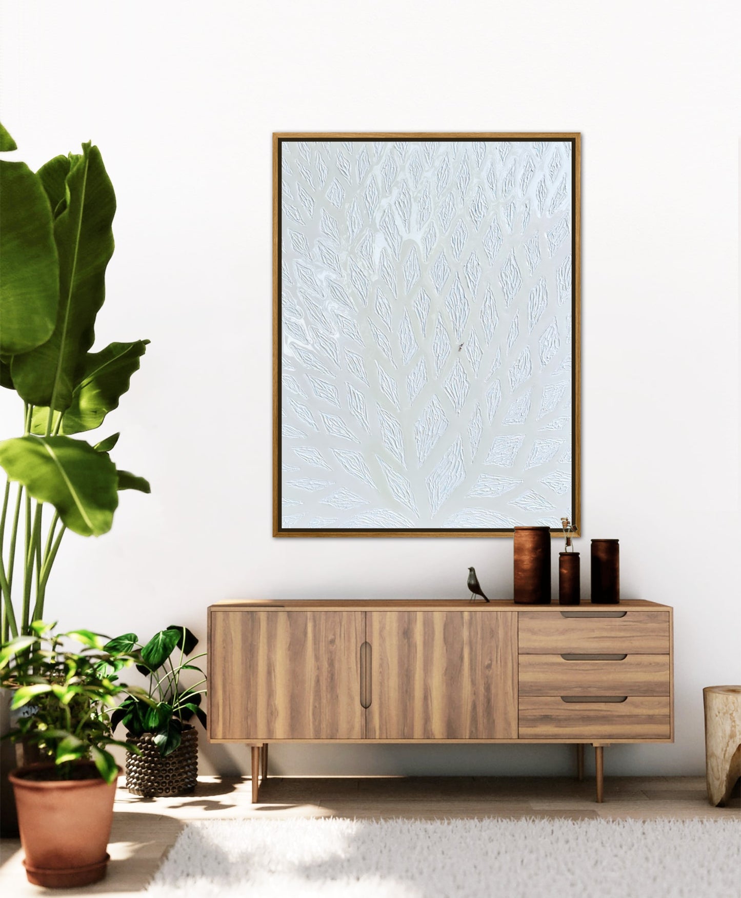 The Path to Dancing in the Clouds - 30x40in Mixed Media Textured Artwork Framed