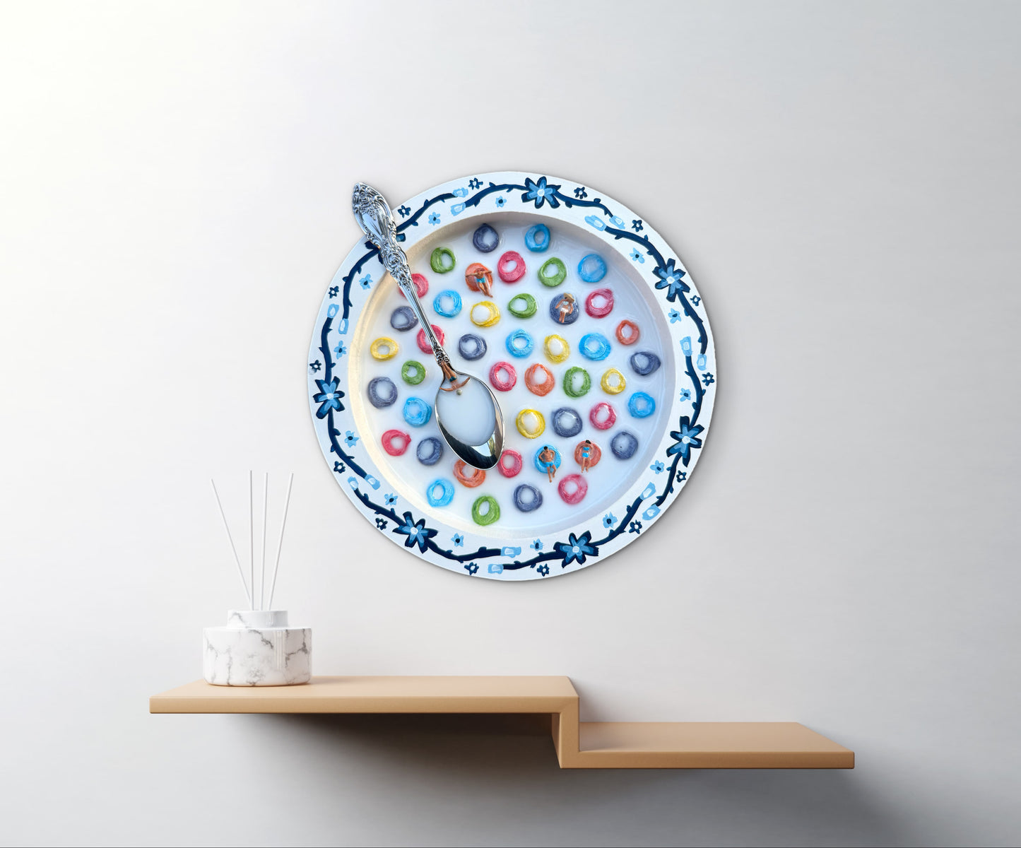 Fruit Loops: Saturday Mornings Cereal Collection - 8x8in Mixed Media