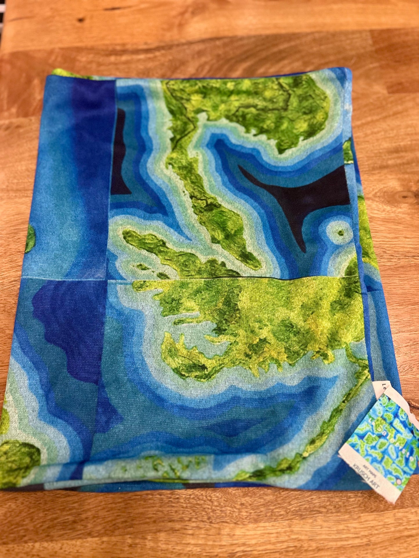 Explore the World Art Map Infinity Scarf - Cozy, Soft Knit