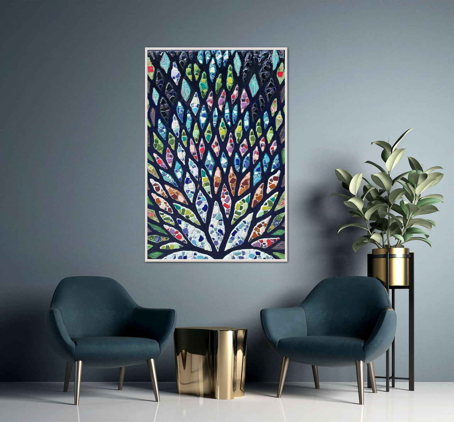 The Path to Wholeness - 24x36in Mixed Media; Sand, Acrylic & Resin on Canvas Framed