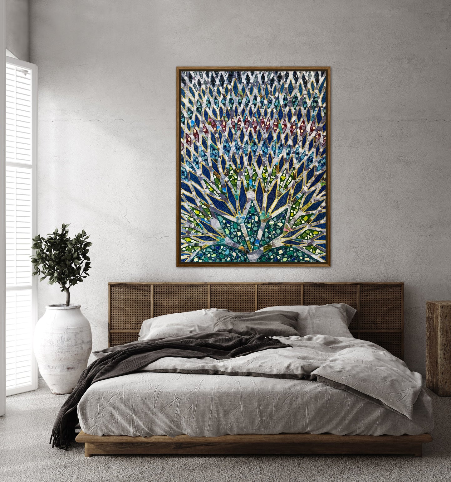 The Path to Paradise - 36x48in Mixed Media Textured Artwork Framed