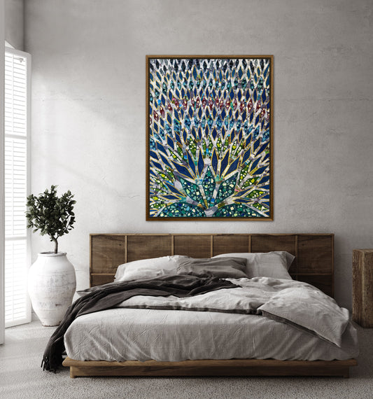 The Path to Paradise - 36x48in Mixed Media Textured Artwork Framed