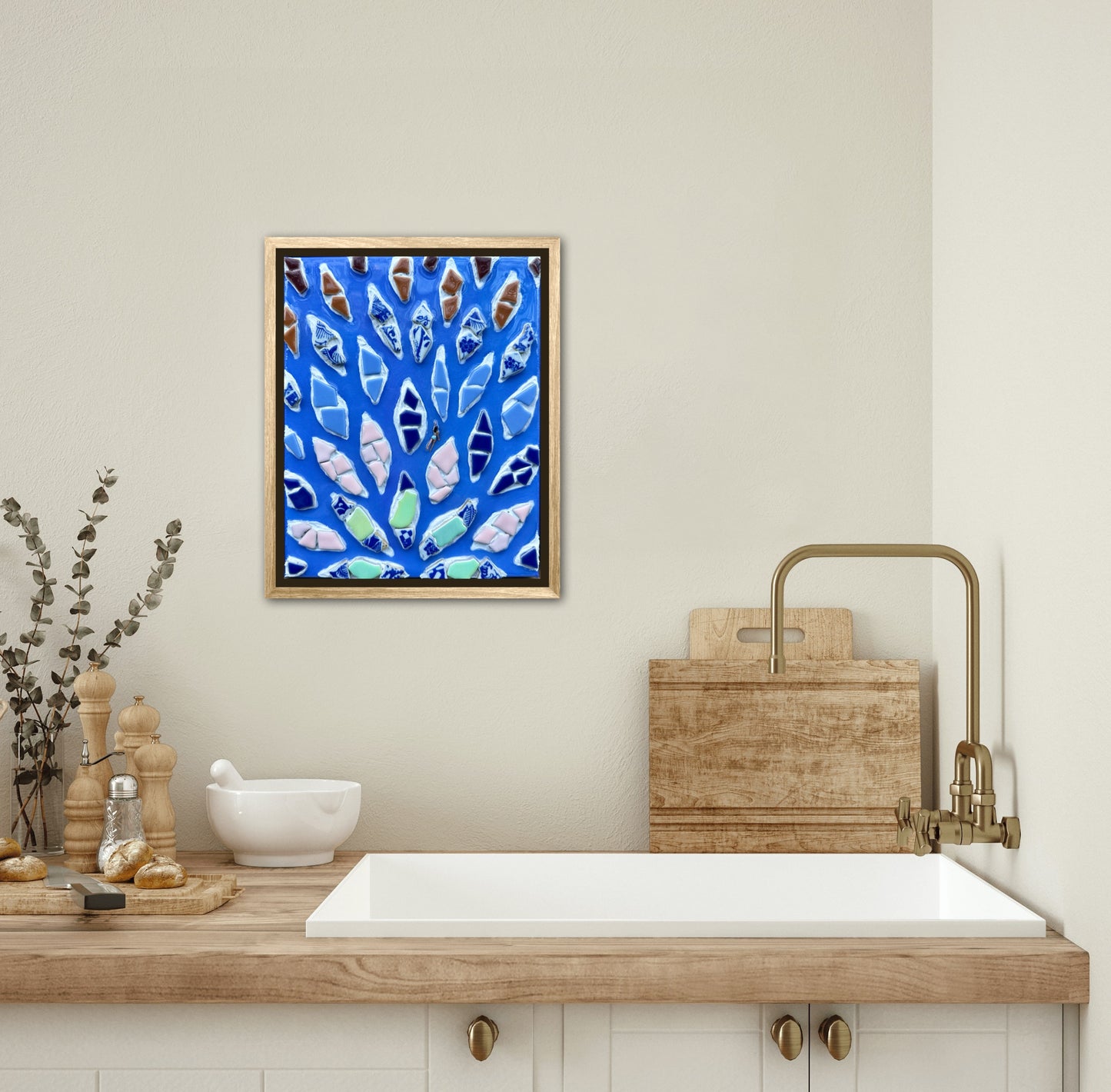 The Path to Peace - 8x10 Mixed Media; Sand, Acrylic & Resin on Canvas Framed