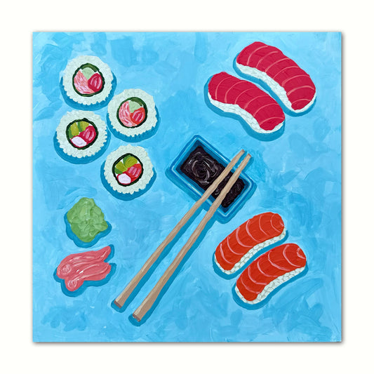 Little Luxuries Collection: You Had Me At Sushi! 🍣 - 10x10in Glicée Fine Art Print