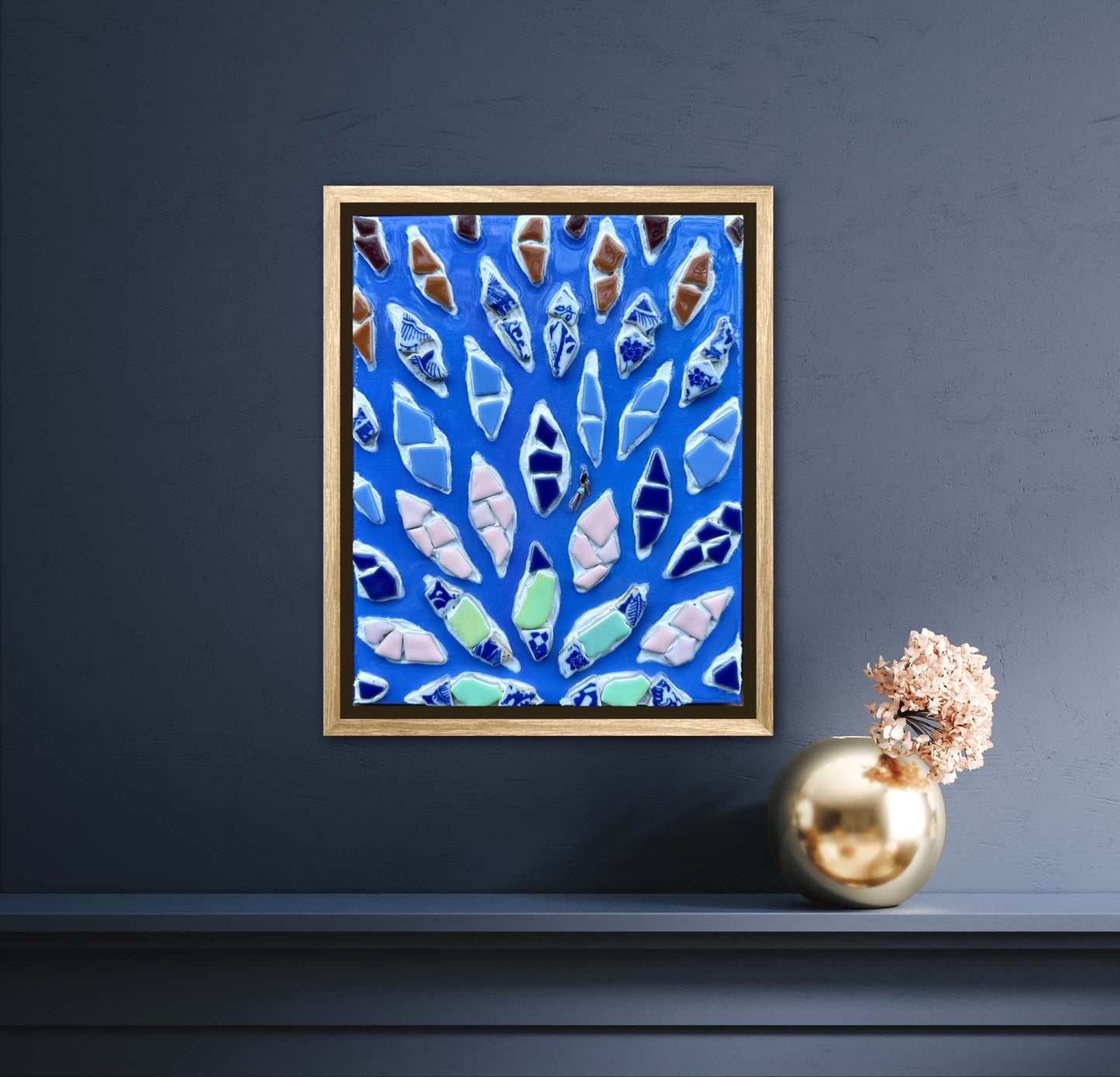 The Path to Peace - 8x10 Mixed Media; Sand, Acrylic & Resin on Canvas Framed