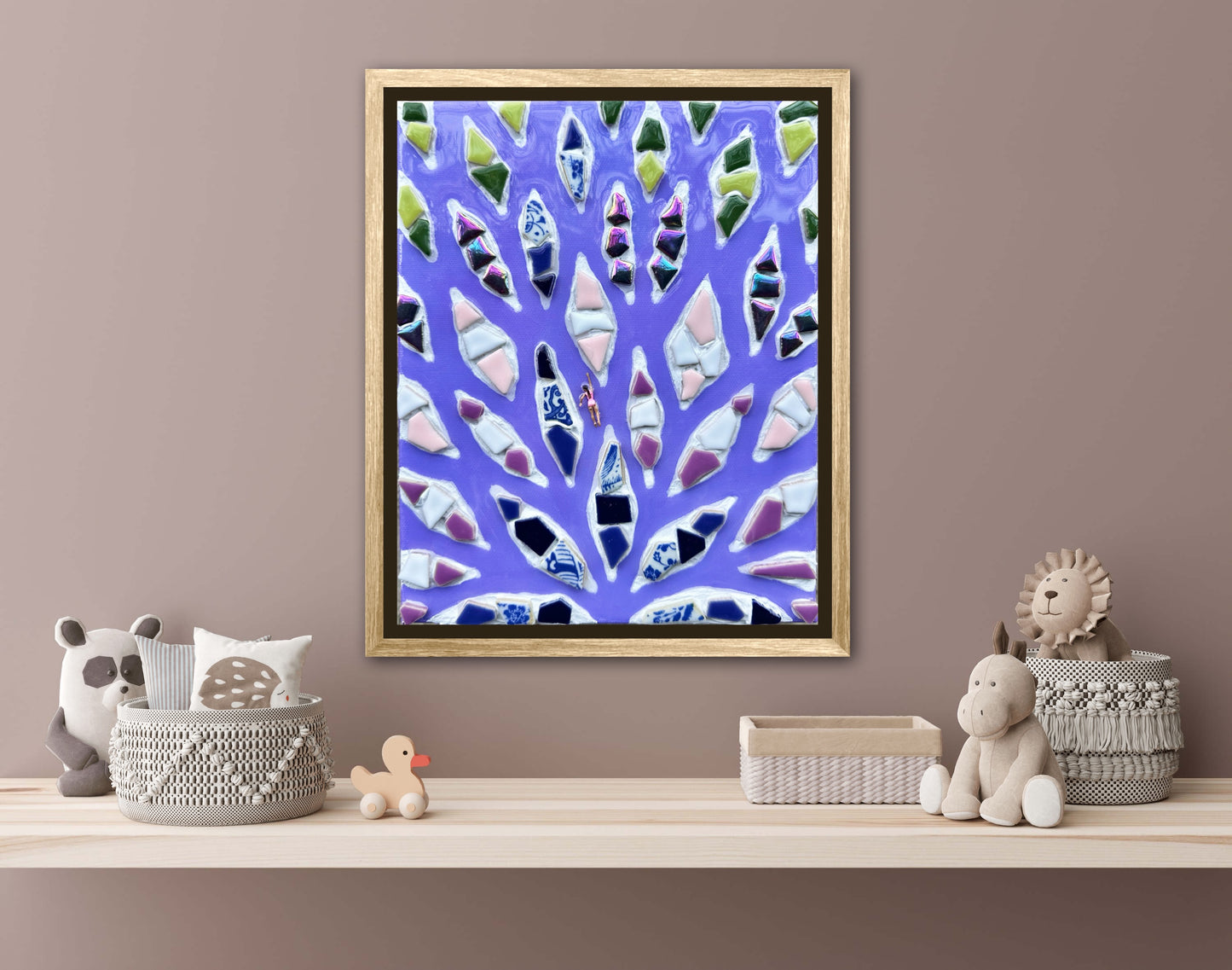 The Path to Fulfillment - 8x10 Mixed Media; Sand, Acrylic & Resin on Canvas Framed