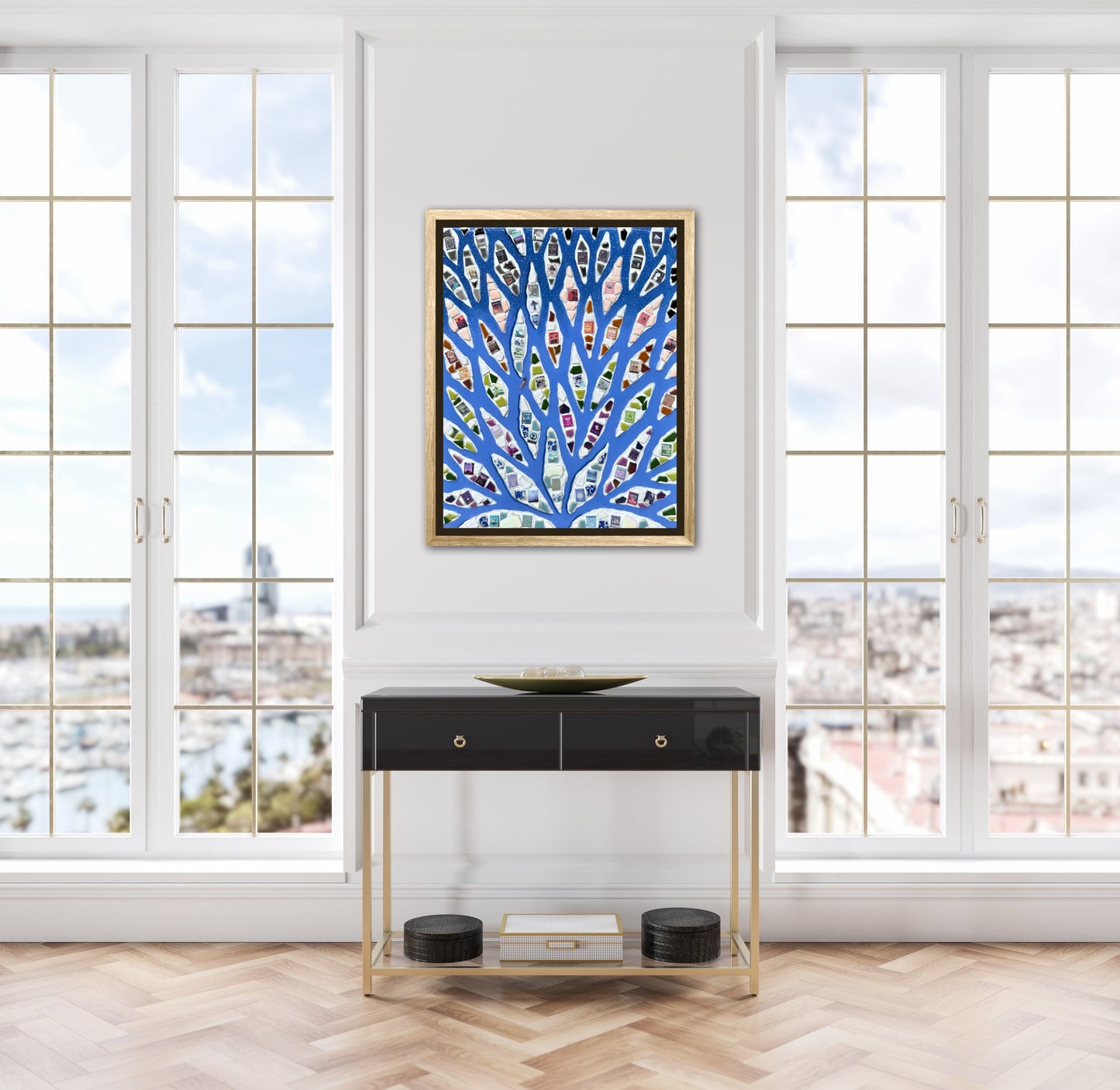 The Path to Knowledge - 16x20in Mixed Media; Sand, Acrylic & Resin on Canvas Framed