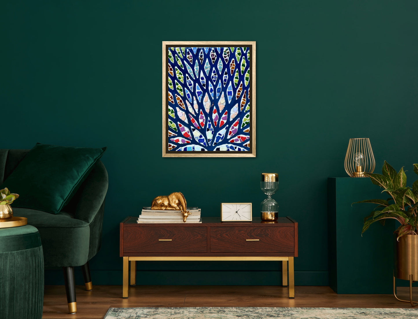 The Path to Wholeness - 16x20in Mixed Media; Sand, Acrylic & Resin on Canvas Framed