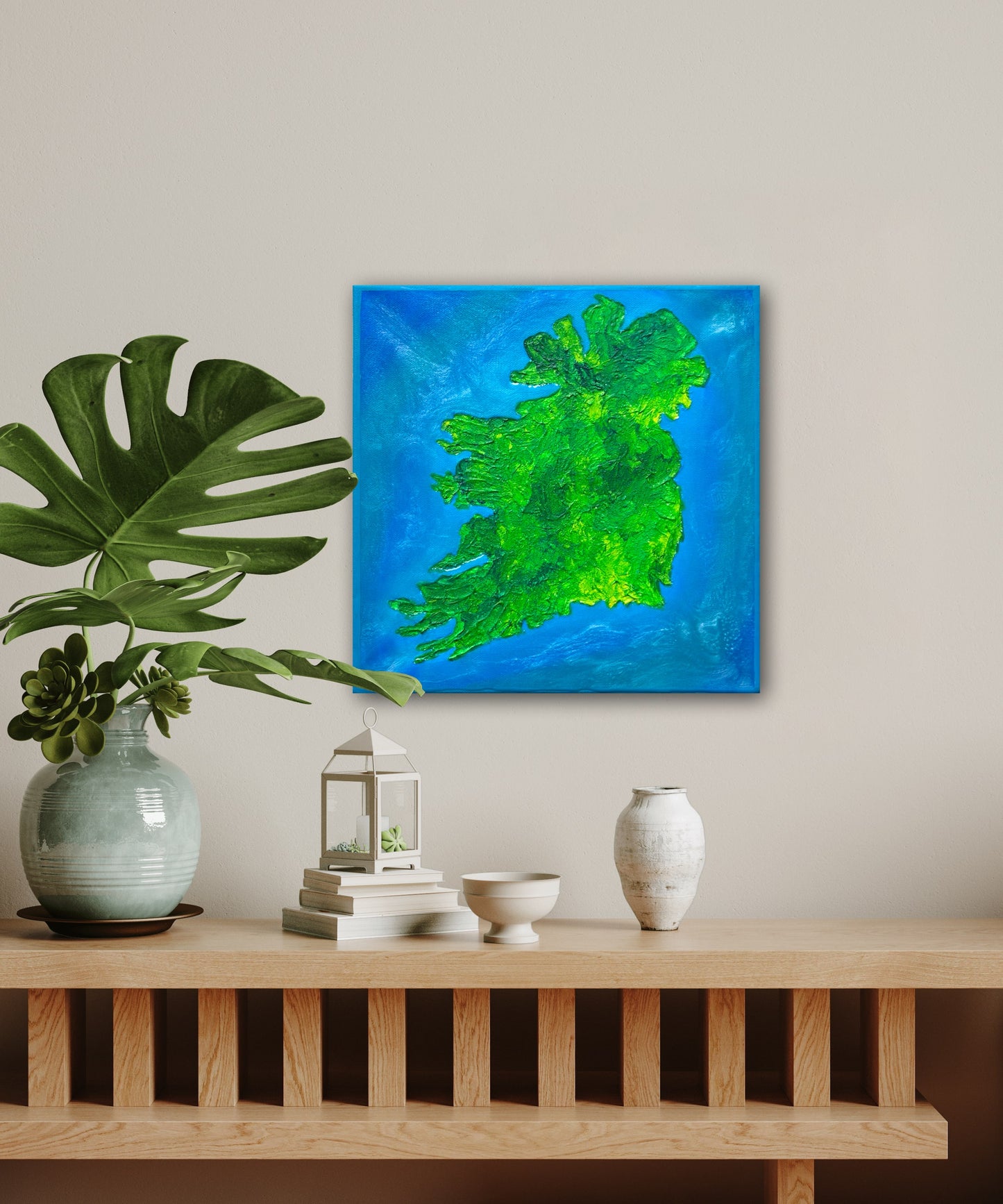 IRELAND 🇮🇪 - 12x12in Acrylic & Resin on Canvas