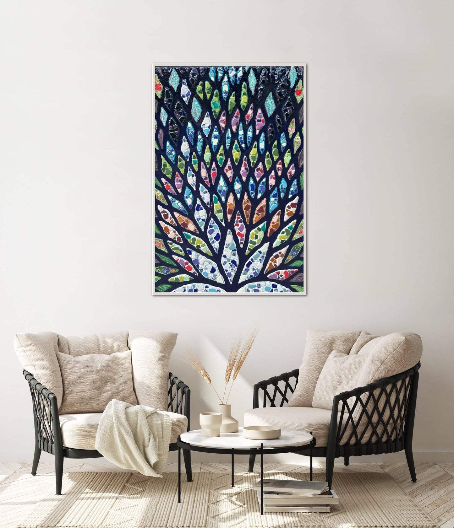 The Path to Wholeness - 24x36in Mixed Media; Sand, Acrylic & Resin on Canvas Framed