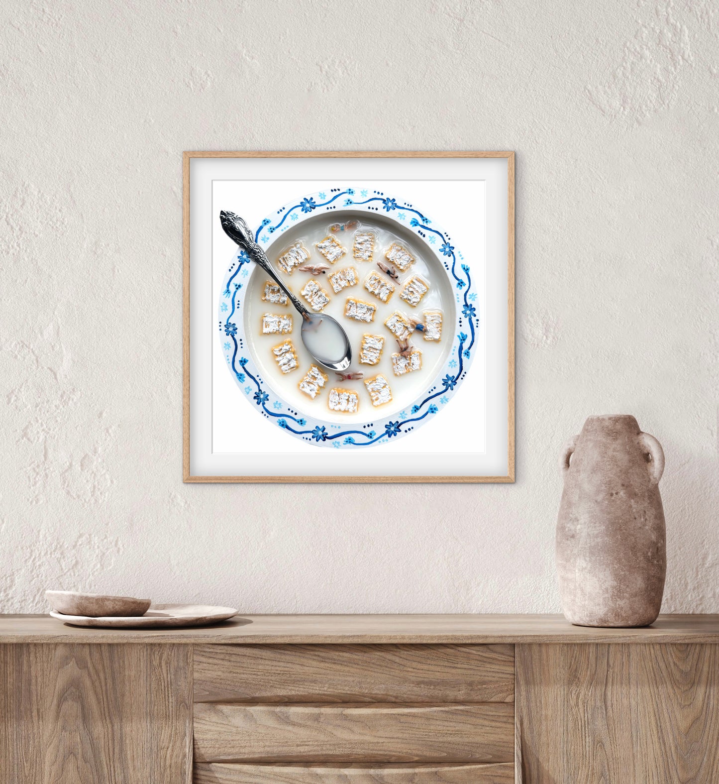 Saturday Mornings: Frosted Mini Wheats Print - 10x10in Glicée Fine Art Print