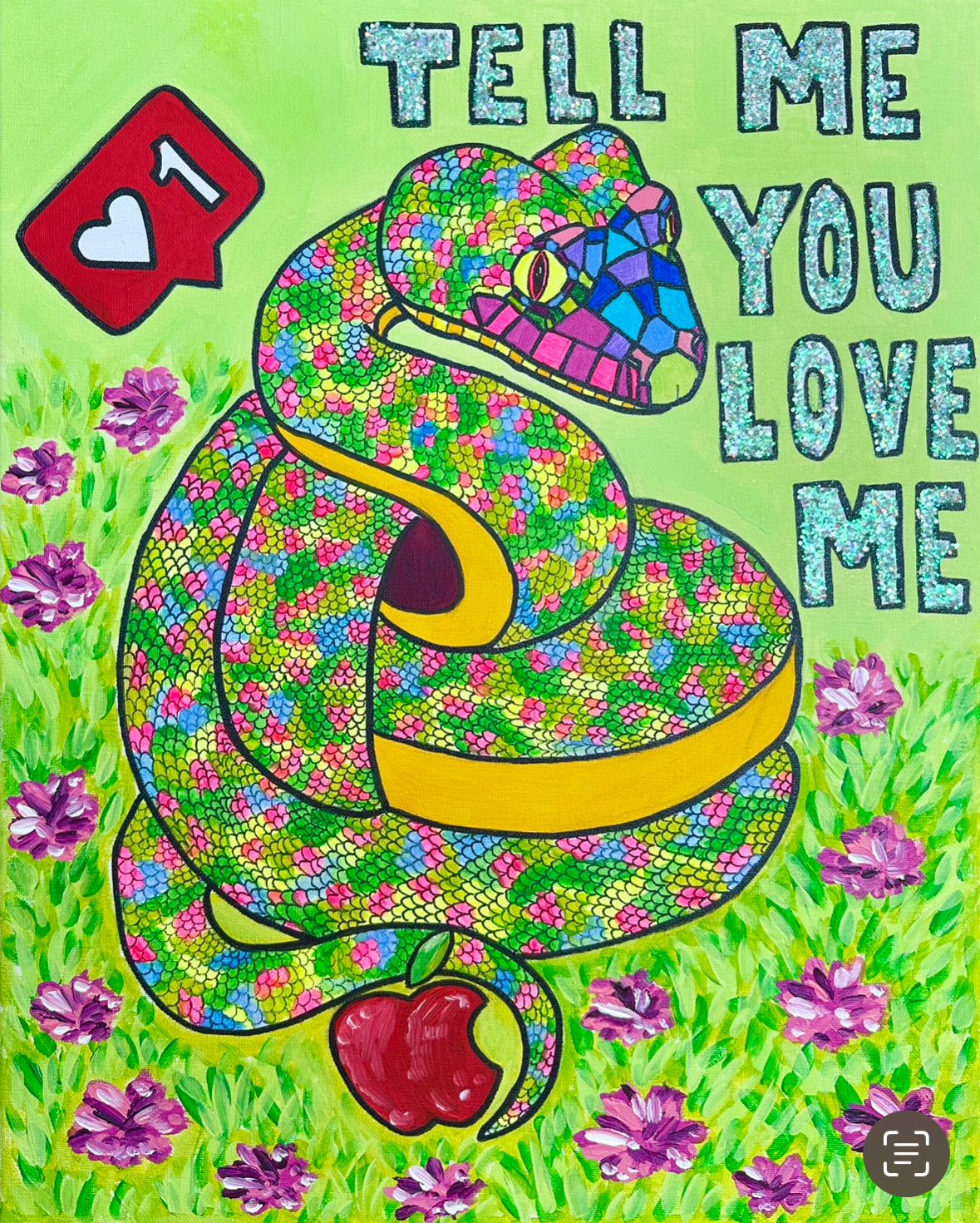 Snake - 16x20in Acrylic on Canvas