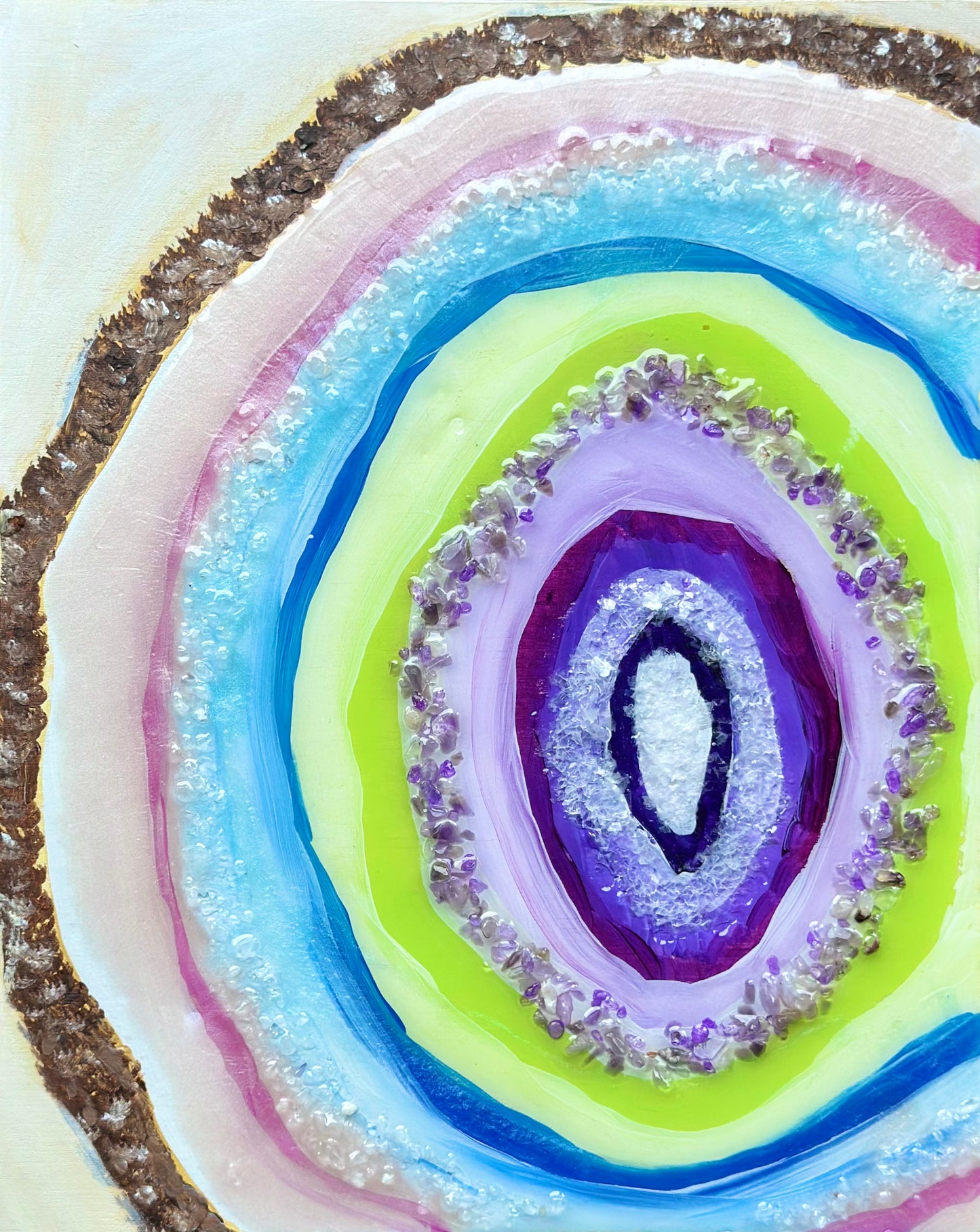 Geode: Rock of Ages - 8x10in Mixed Media