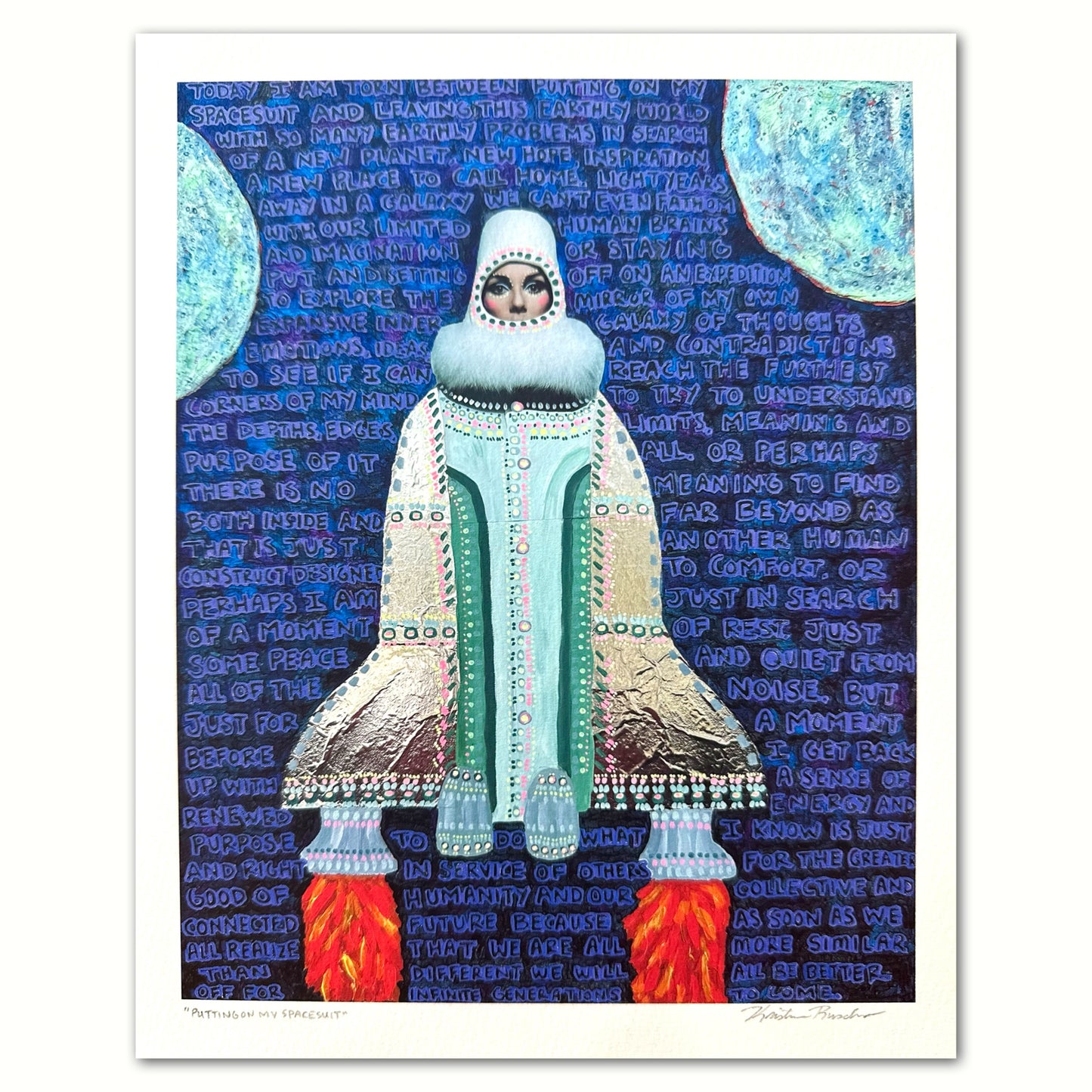 “Putting on My Spacesuit” Giclée Fine Art Print 8x10in or 4x5in