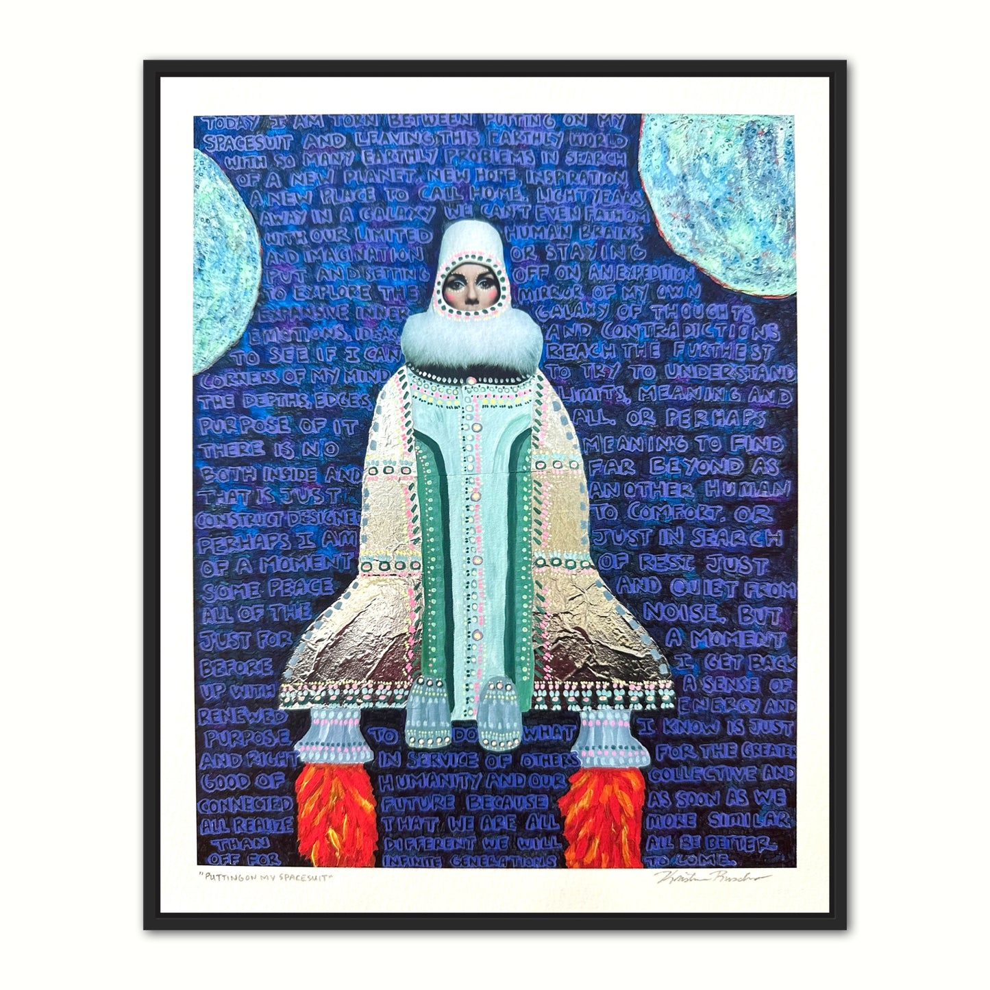 “Putting on My Spacesuit” Giclée Fine Art Print 8x10in or 4x5in